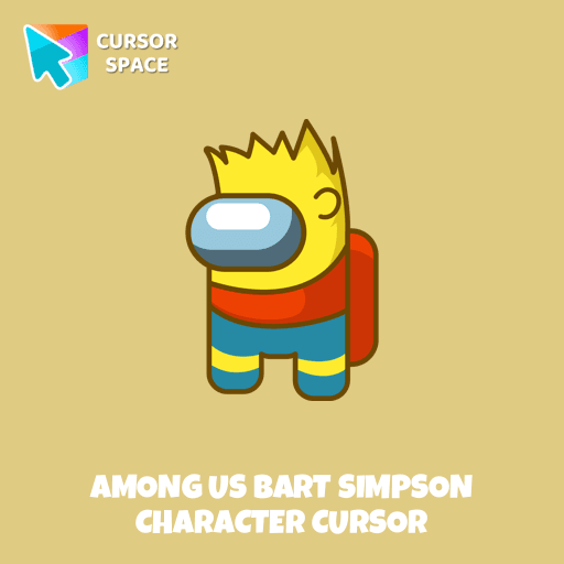 Among Us Bart Simpson Character cursor pointer cursor
